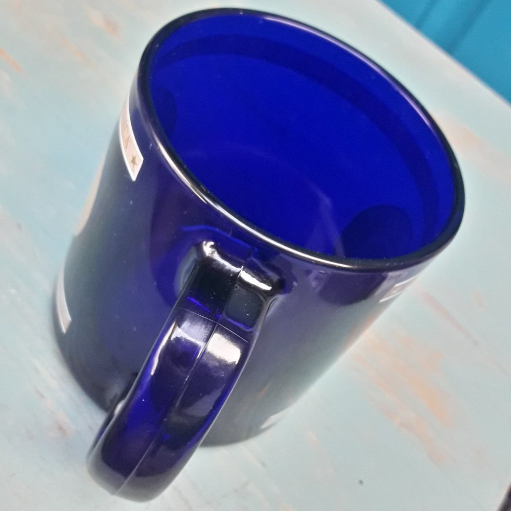 Mug President of the United States Cobalt Blue Glass Coffee Cup Gift for Him Man - Picture 7 of 13